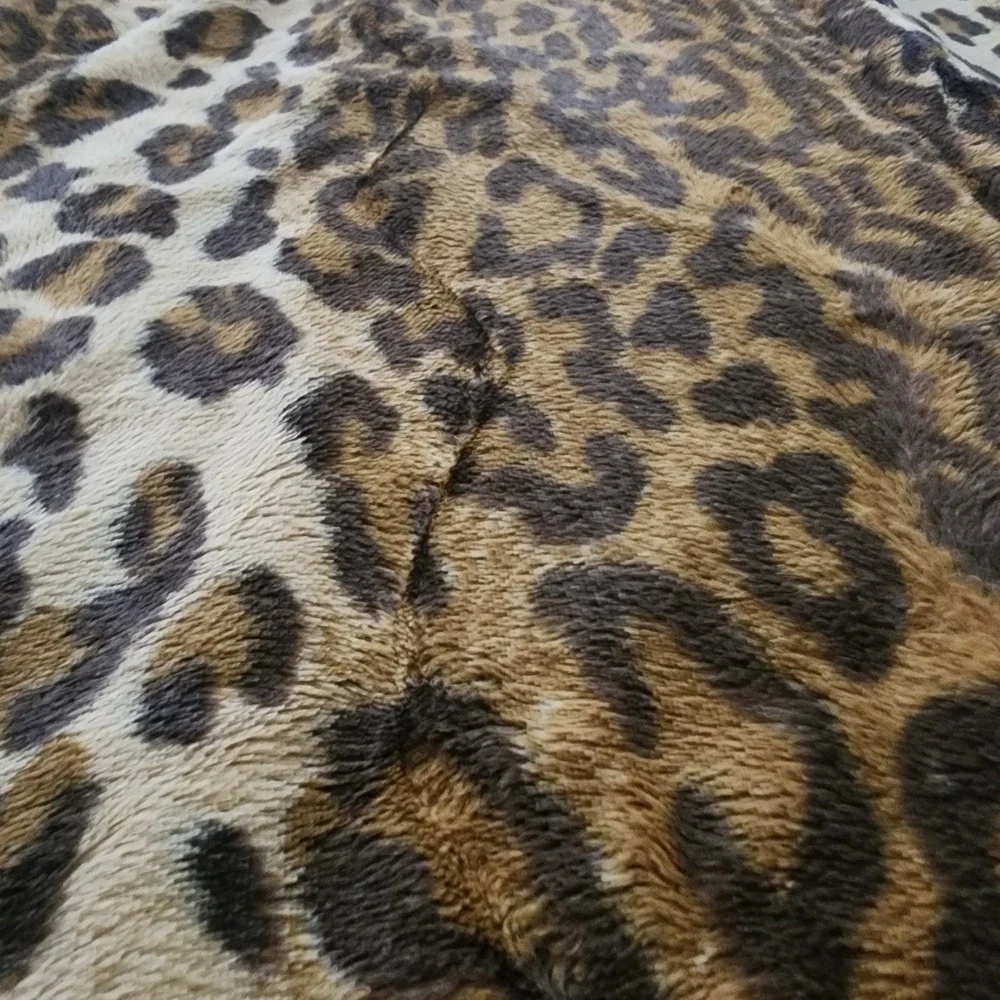Vintage 90s Ralph Lauren Floral Leopard Print Guinevere Blanket Throw 48x71